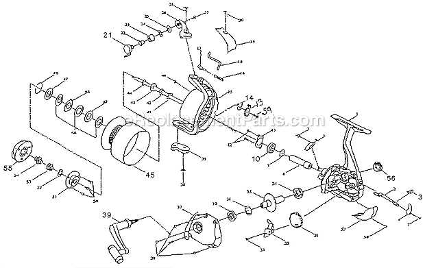 shakespeare reel diagrams & parts lists