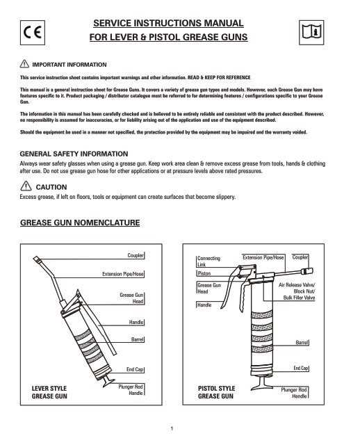 grease gun parts diagram