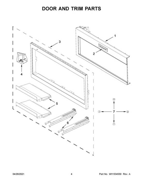 kitchenaid microwave parts diagram