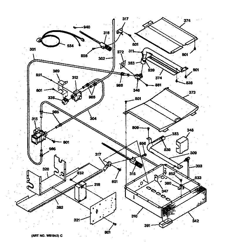 ge electric stove parts diagram