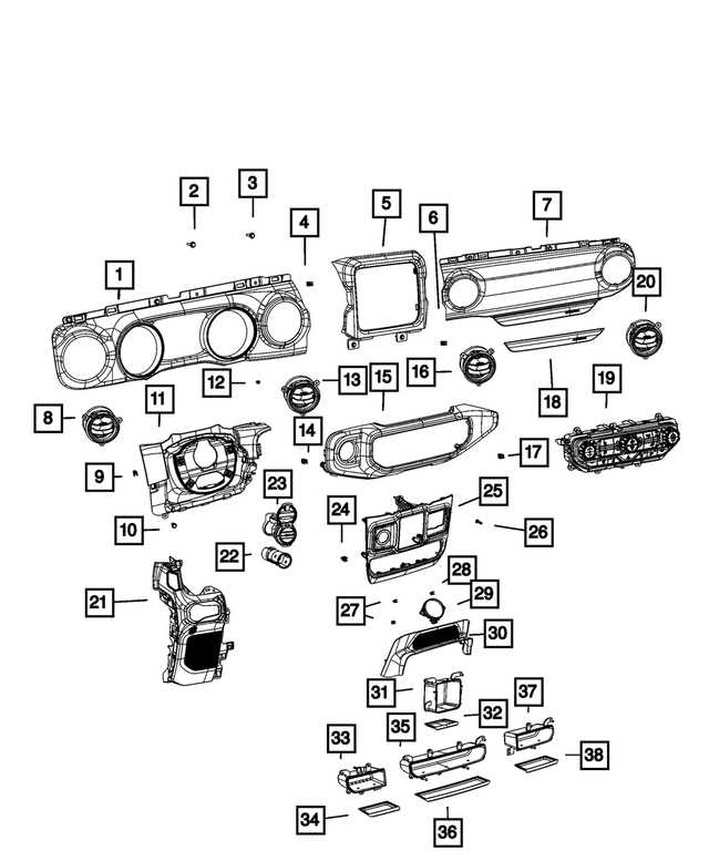 jeep gladiator parts diagram