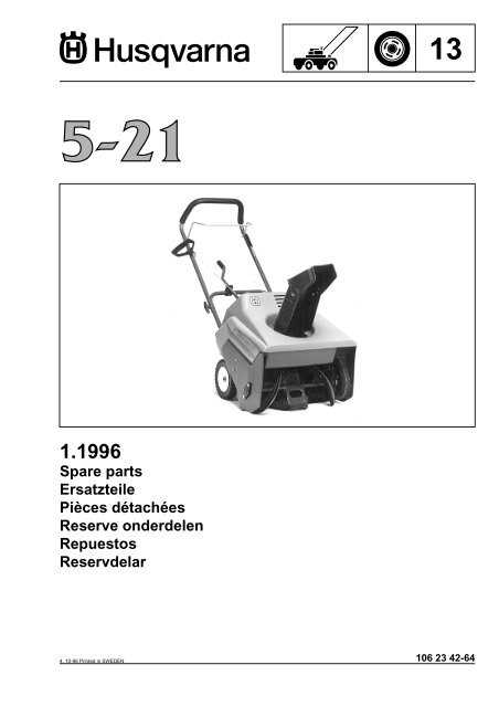 husqvarna snowblower parts diagram