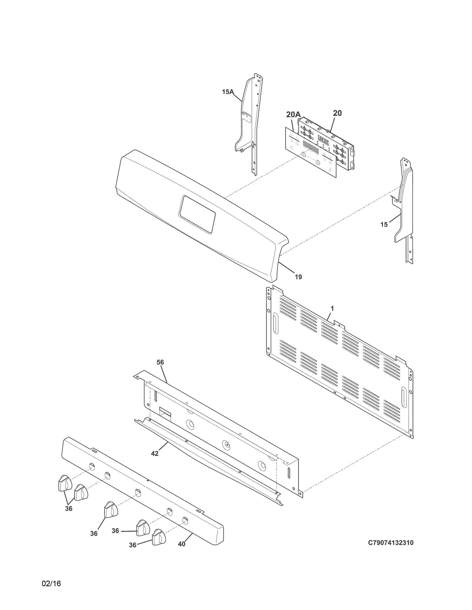 frigidaire oven door parts diagram