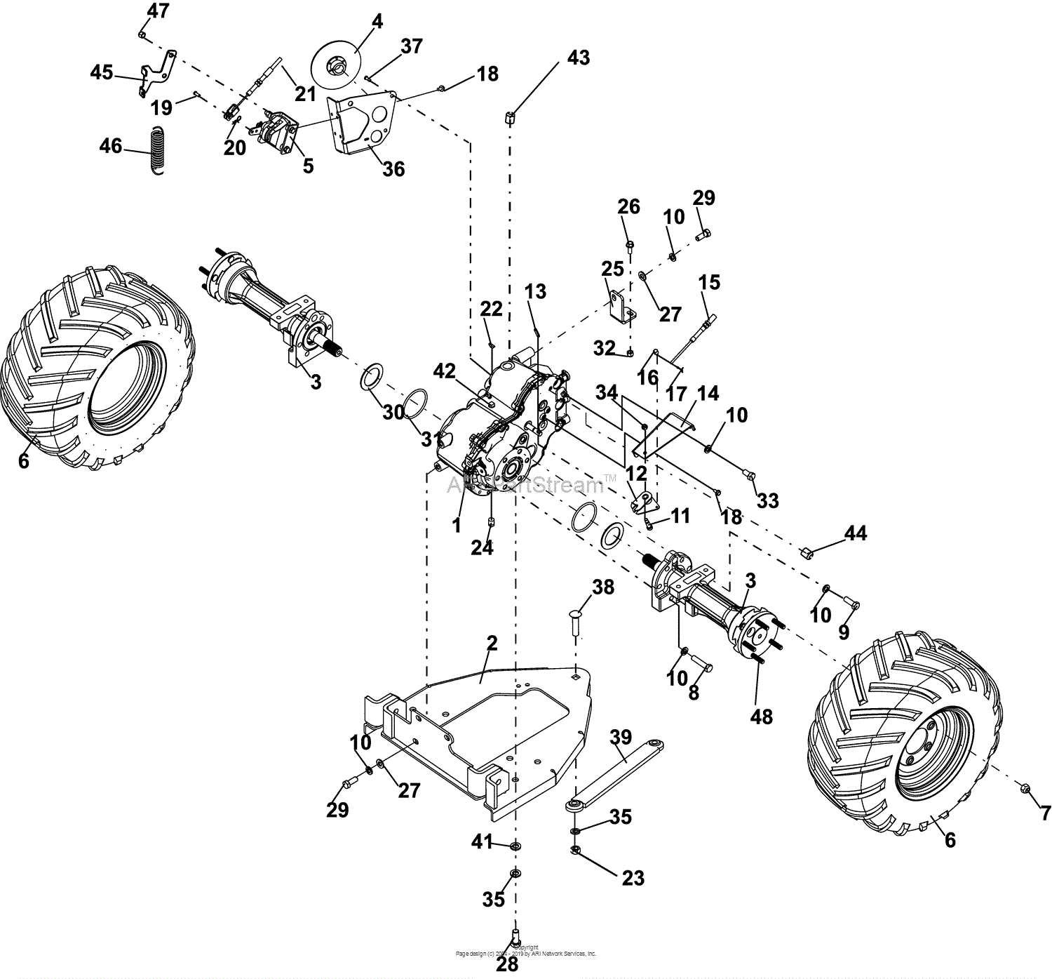 front axle kubota tractor parts diagram