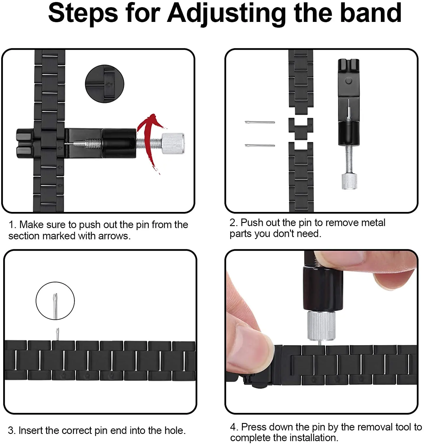 parts of a watch band diagram