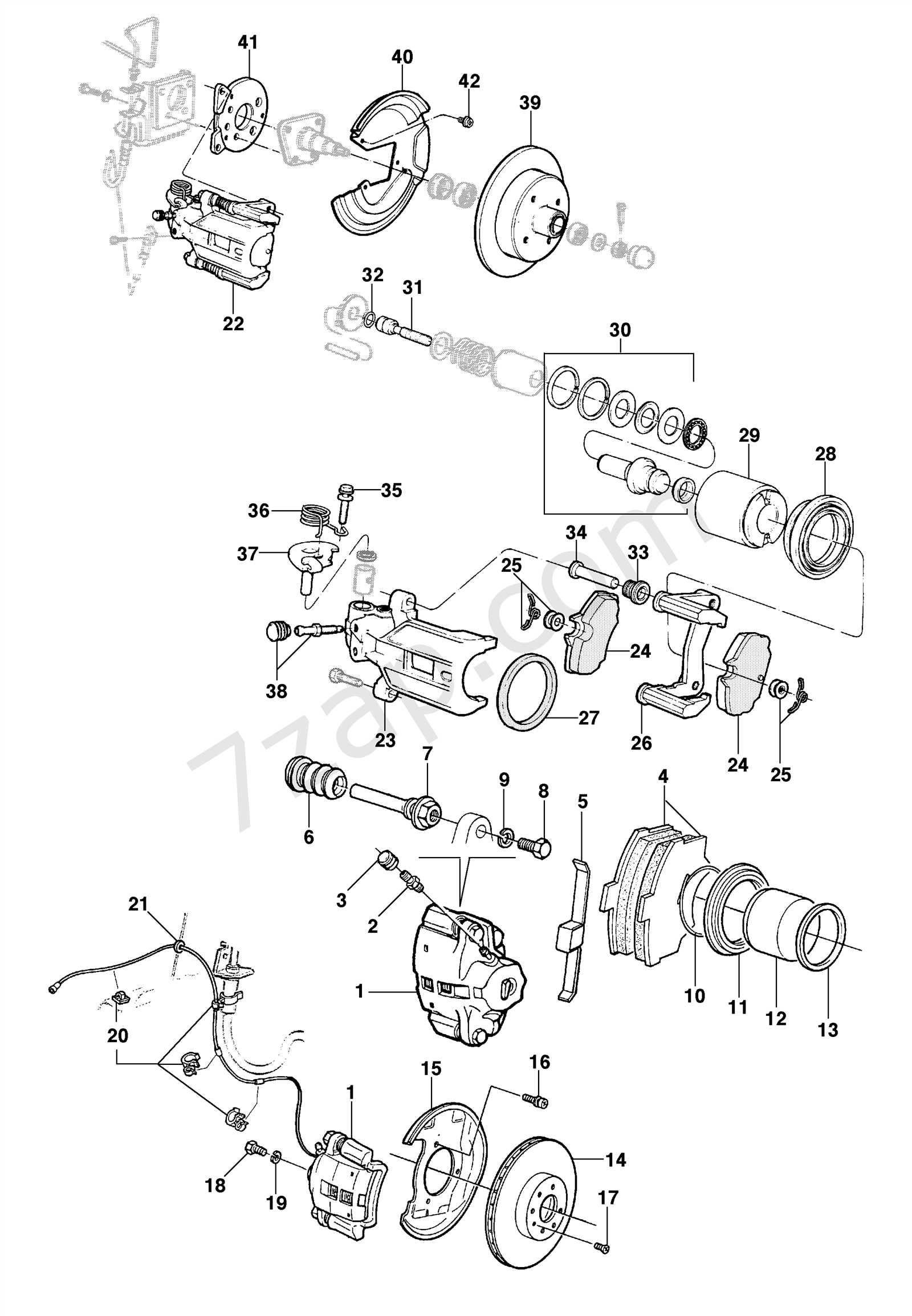 brake caliper parts diagram