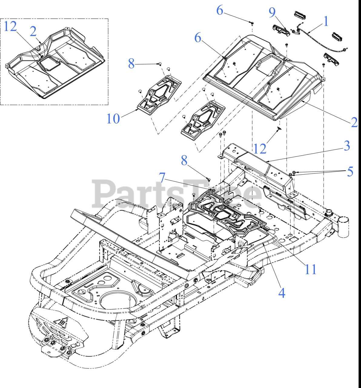 cub cadet zt1 parts diagram