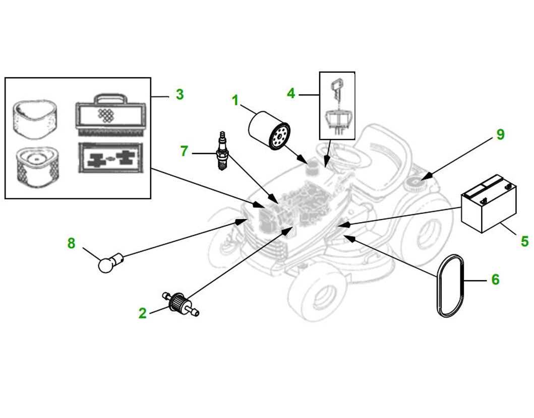 john deere 110 lawn tractor parts diagram