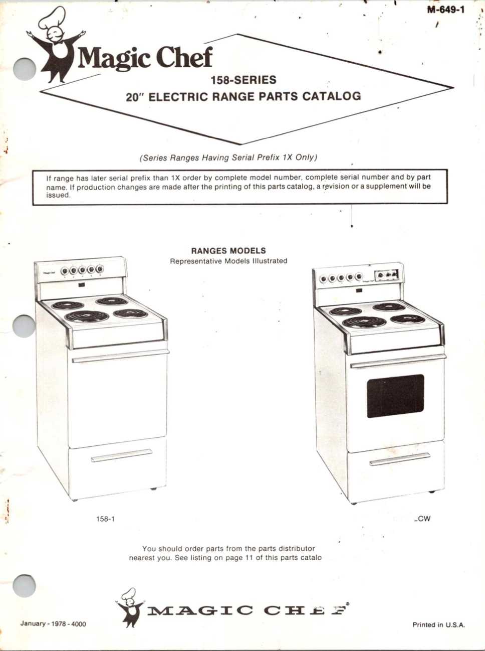 electric range parts diagram