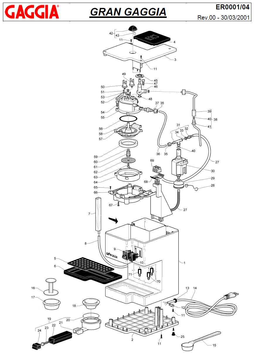 gaggia classic 2015 parts diagram