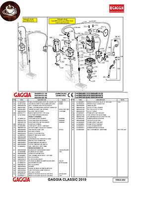 gaggia classic pro parts diagram