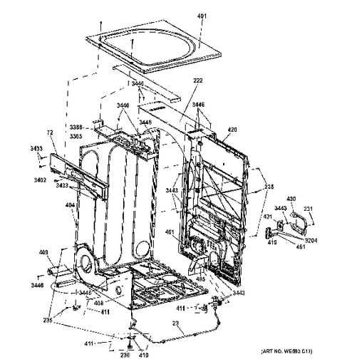 ge electric dryer parts diagram