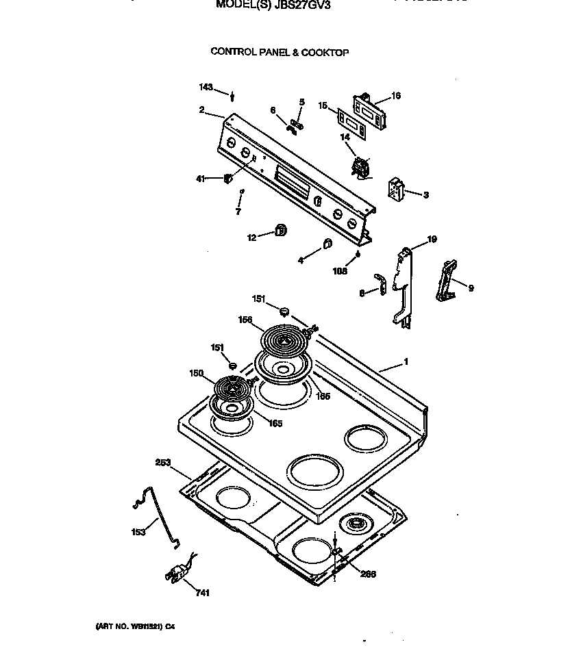 ge electric stove parts diagram