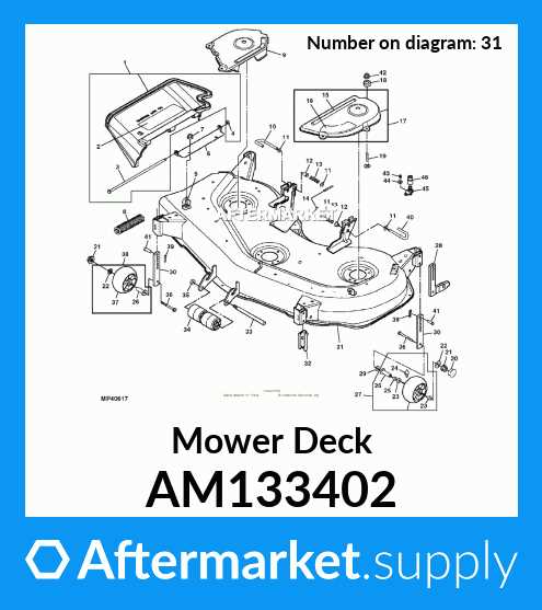 john deere x320 48 mower deck parts diagram