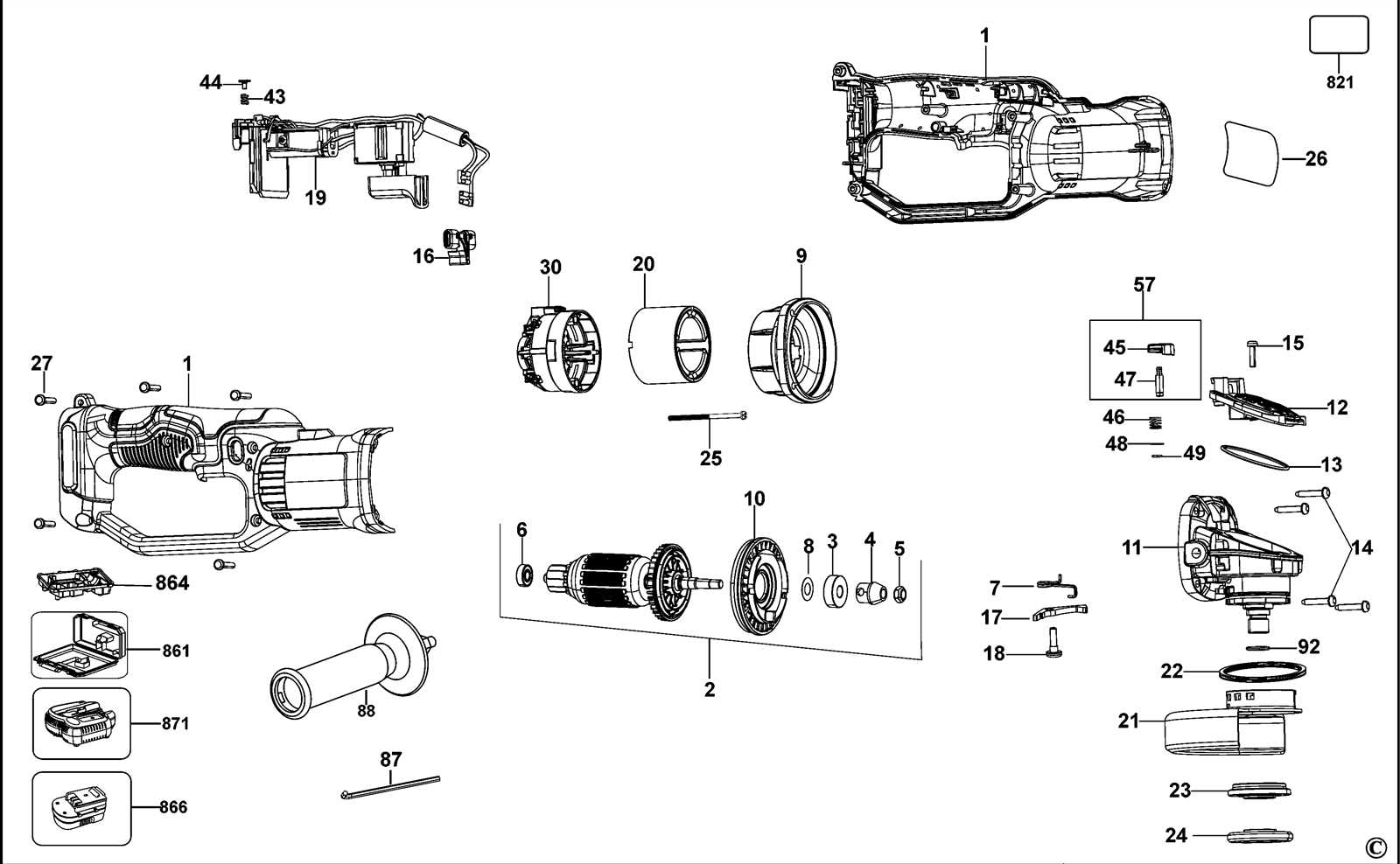 dewalt dcs380 parts diagram