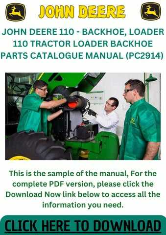 john deere 110 tlb parts diagram