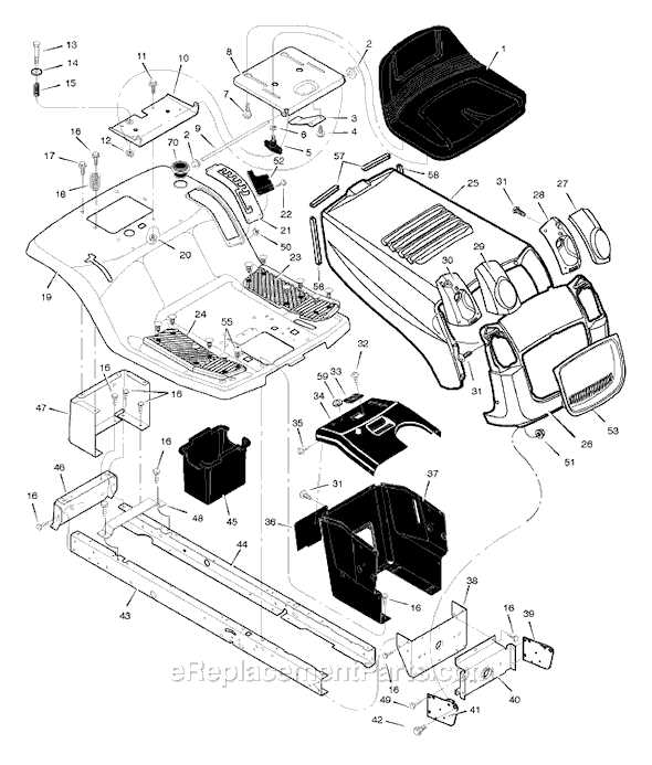 murray 42 inch riding mower parts diagram