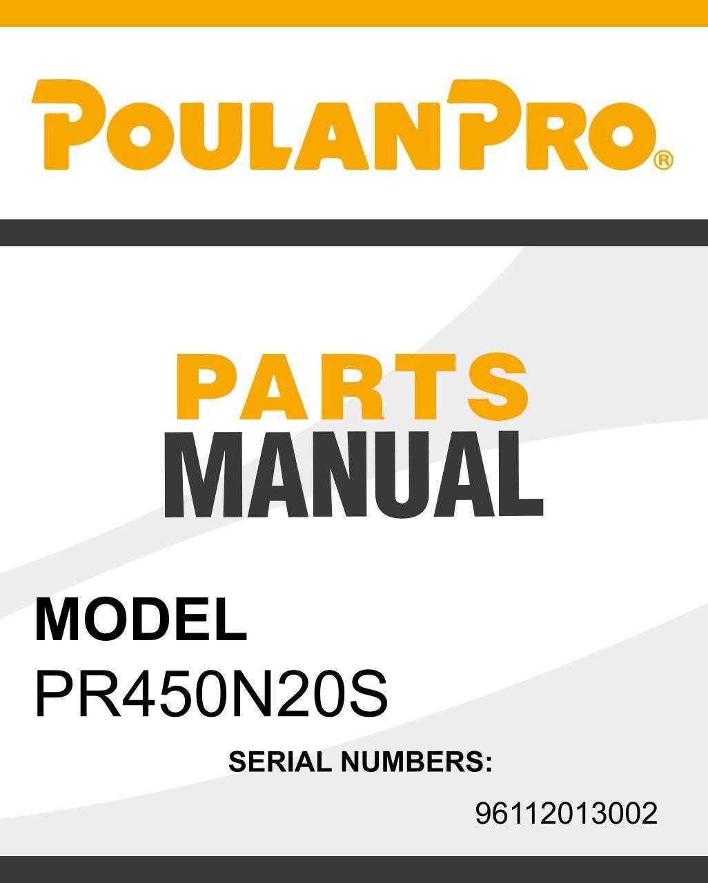 poulan pro lawn tractor parts diagram