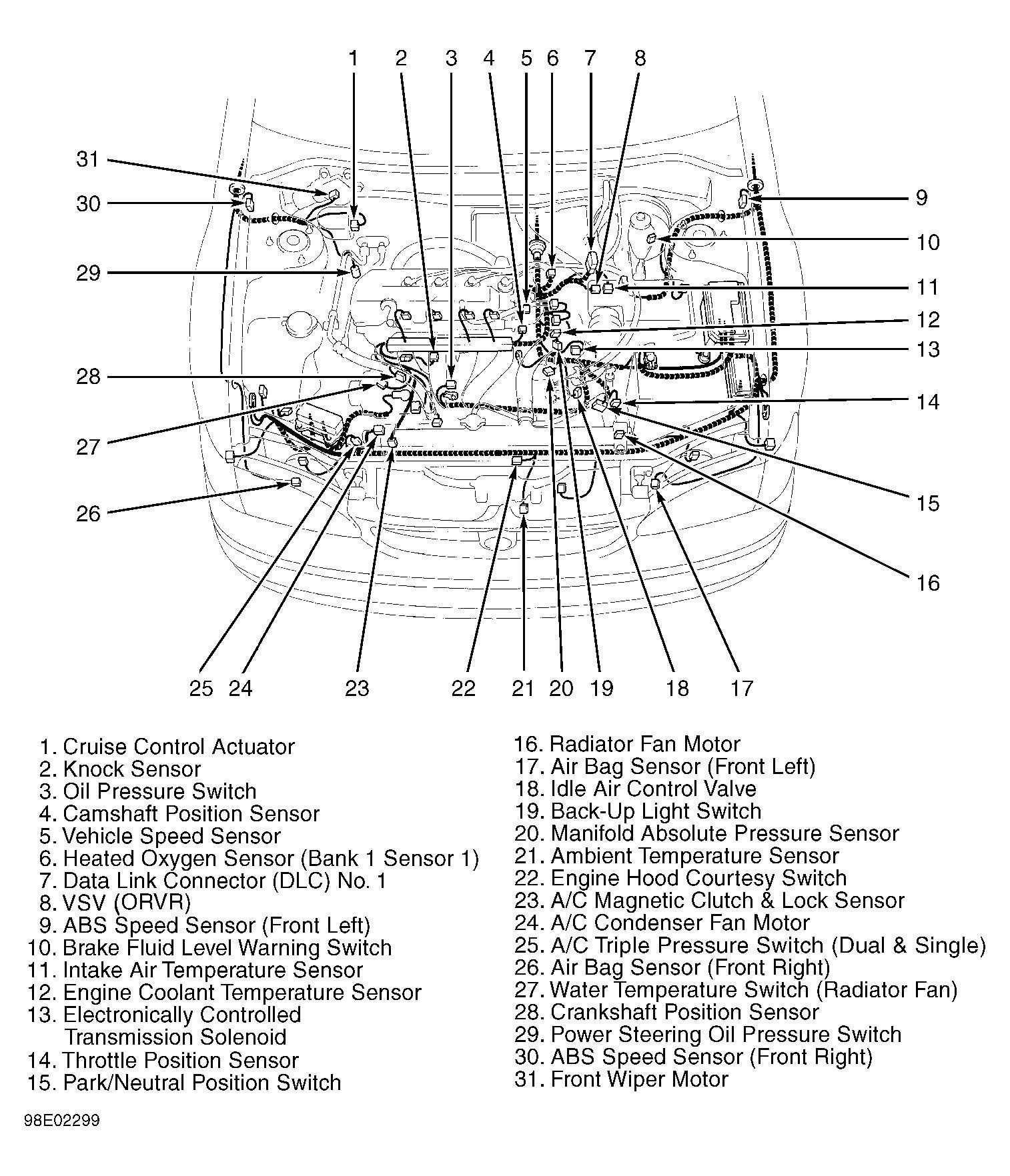 2004 toyota camry engine parts diagram