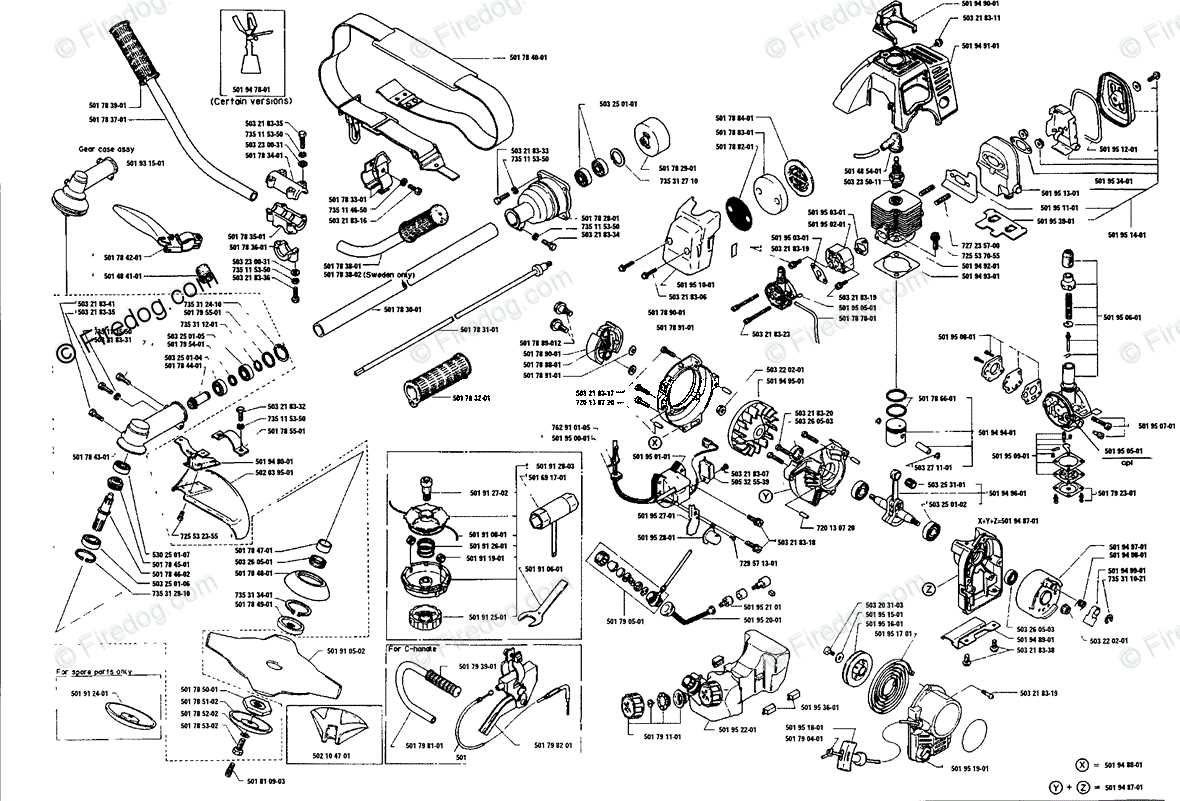 husqvarna brush cutter parts diagram