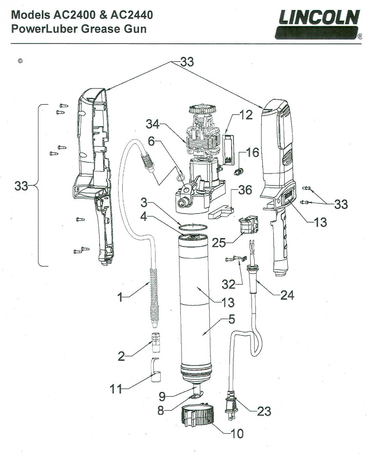 grease gun parts diagram