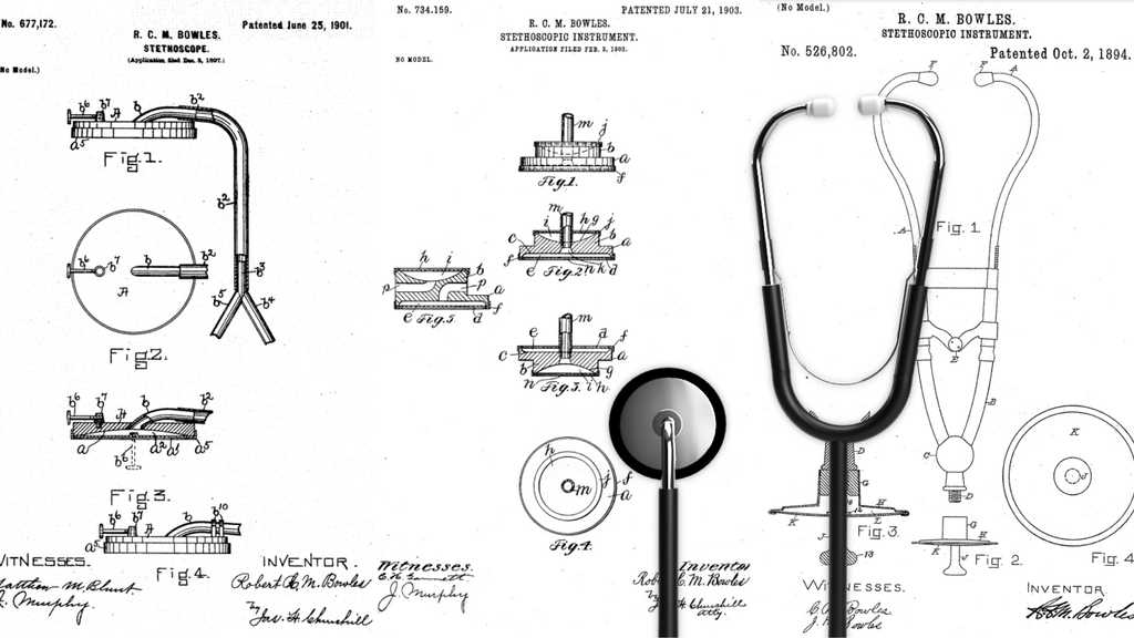 parts of stethoscope with diagram