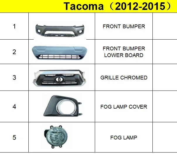 tacoma body parts diagram