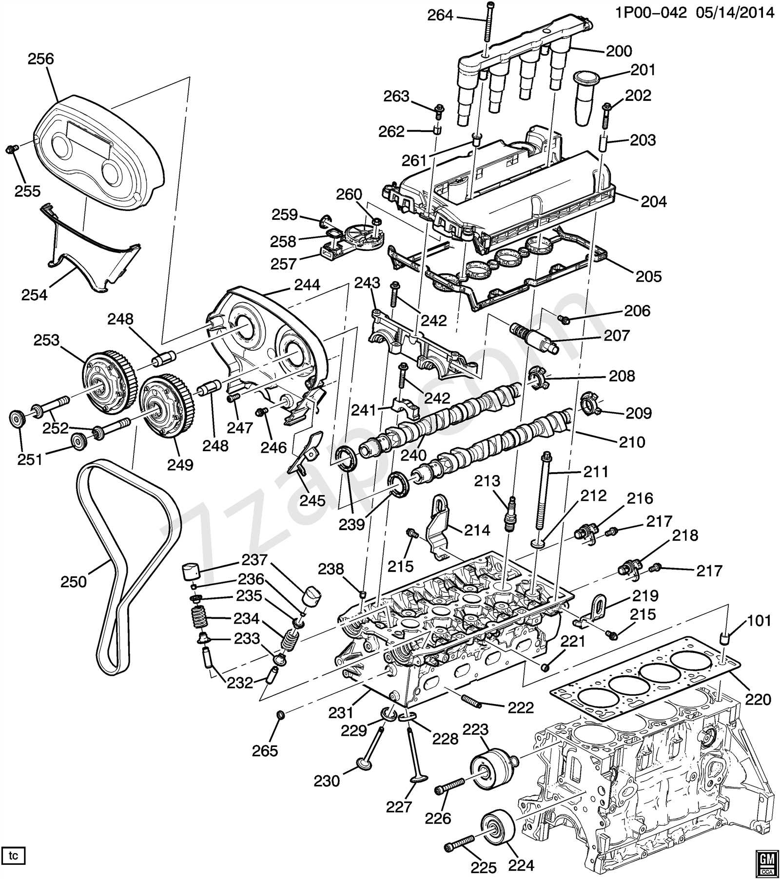 chevy sonic engine parts diagram