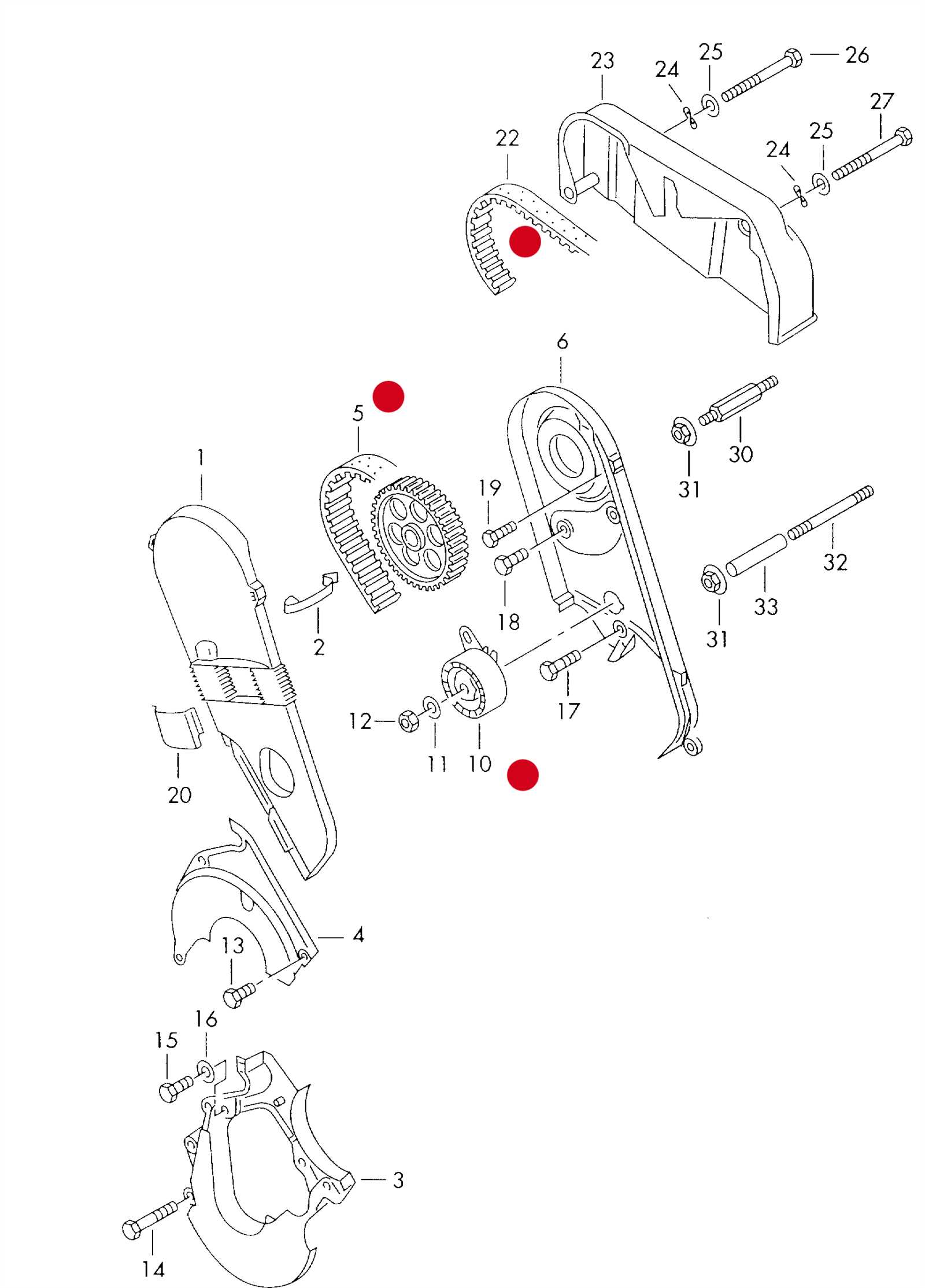 vw 2.5 engine parts diagram