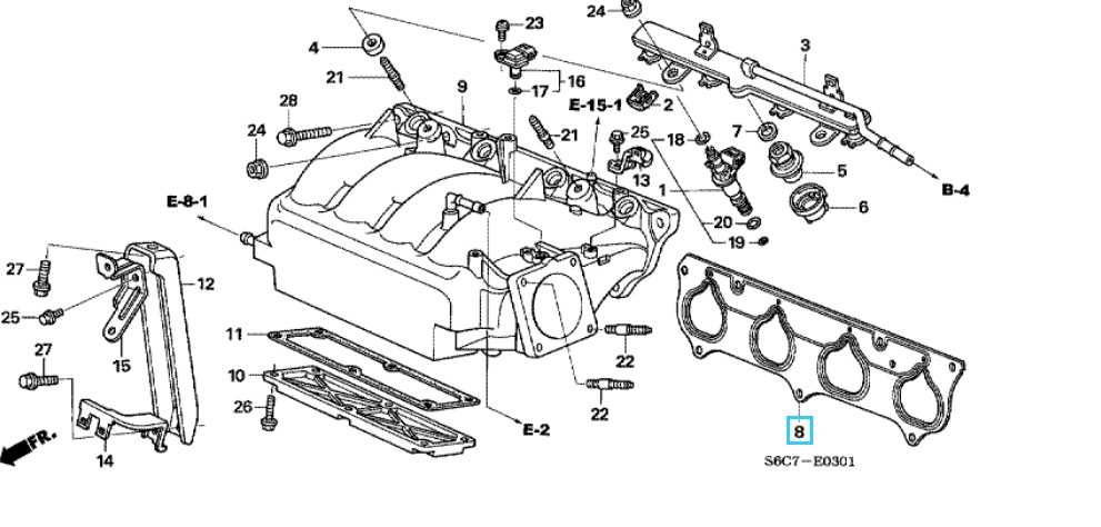 2005 honda civic engine parts diagram