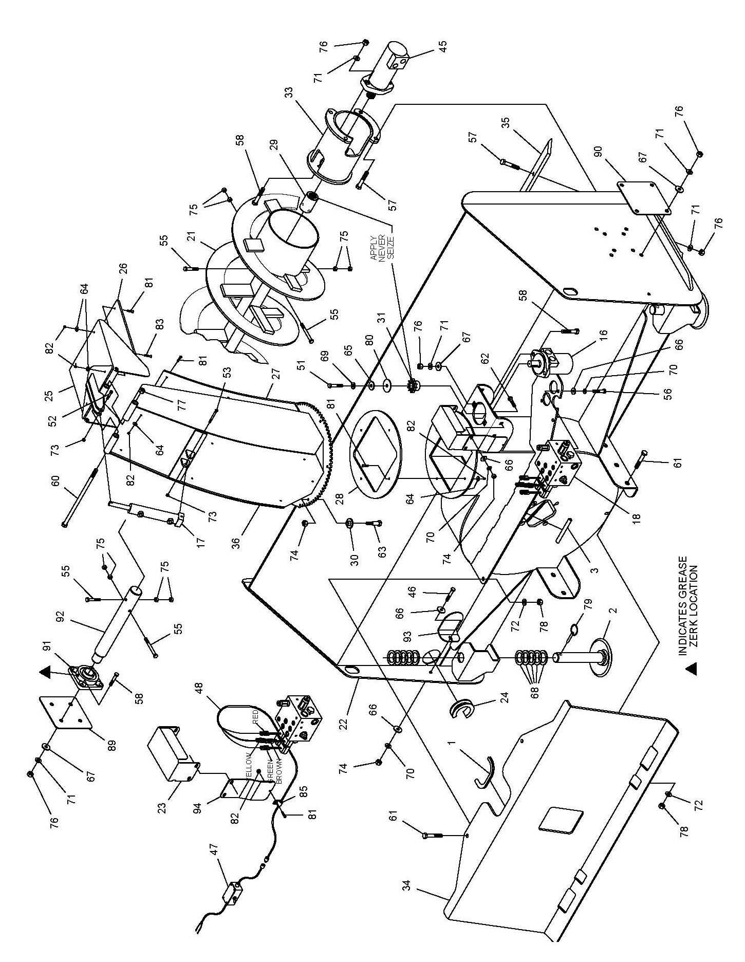 mtd snow blower parts diagram