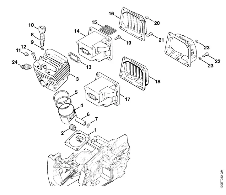 stihl 026 pro chainsaw parts diagram