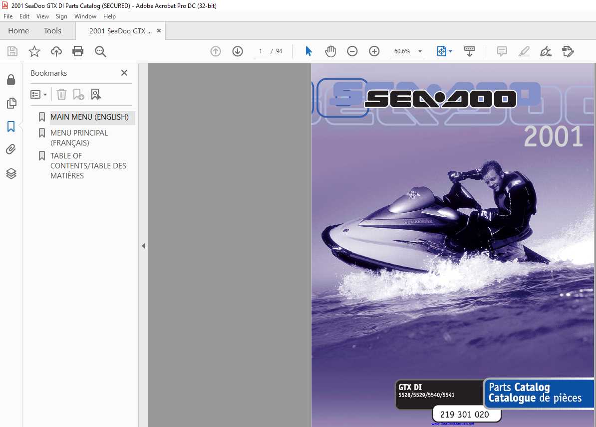 2003 seadoo gtx parts diagram