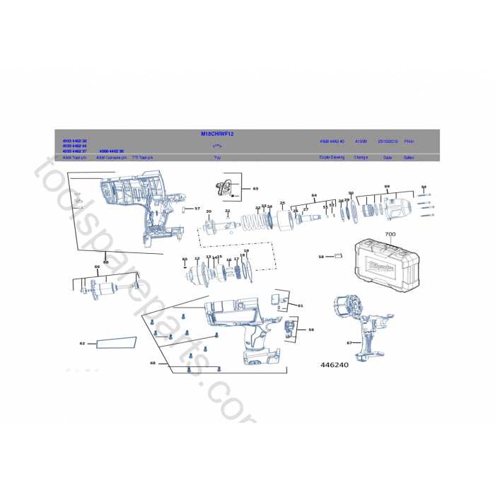 milwaukee m18 grease gun parts diagram