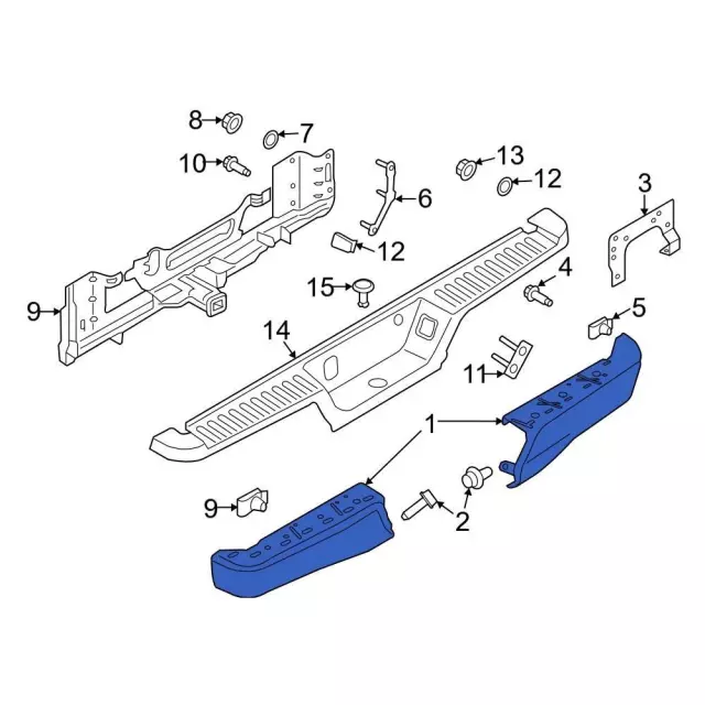 2017 ford f150 front bumper parts diagram