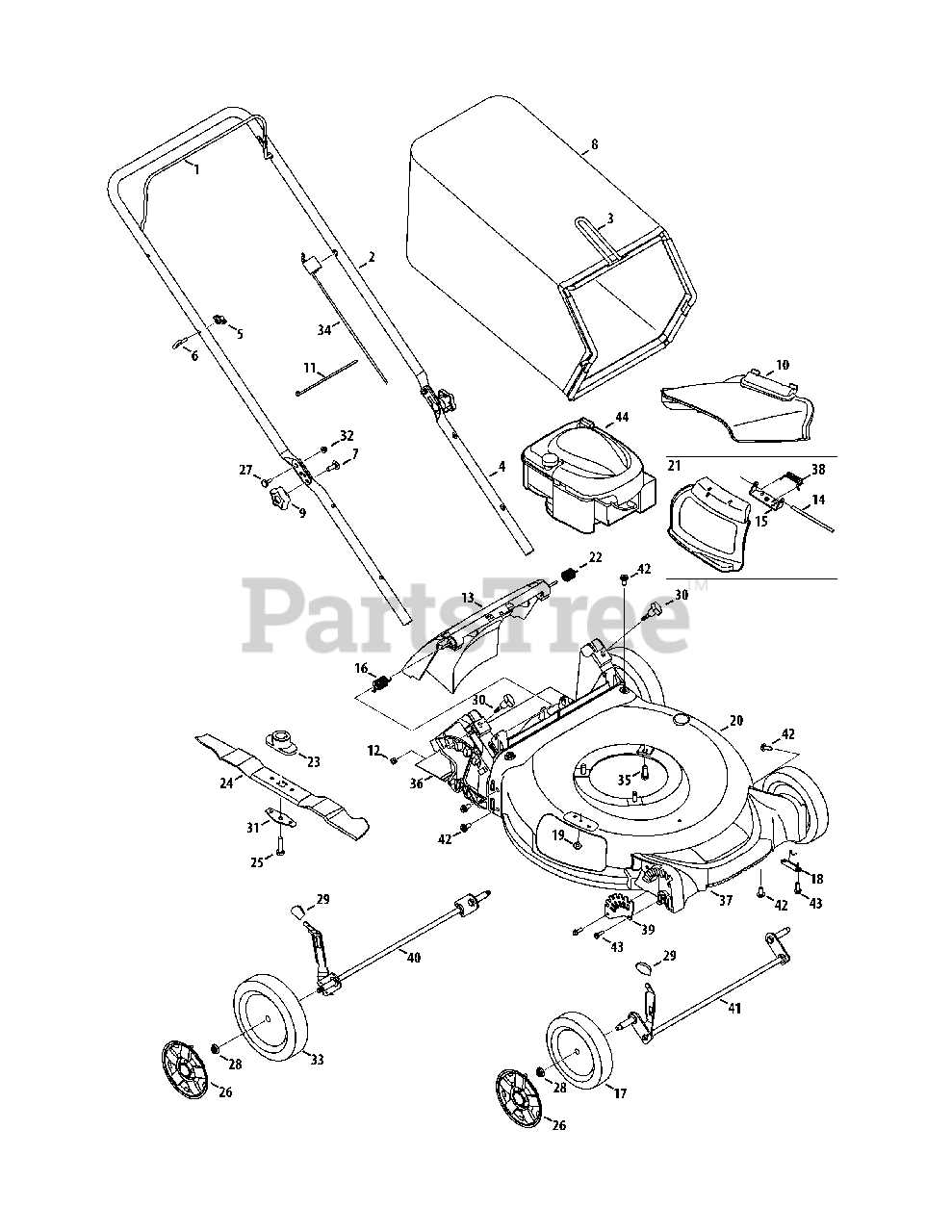 craftsman eager 1 parts diagram