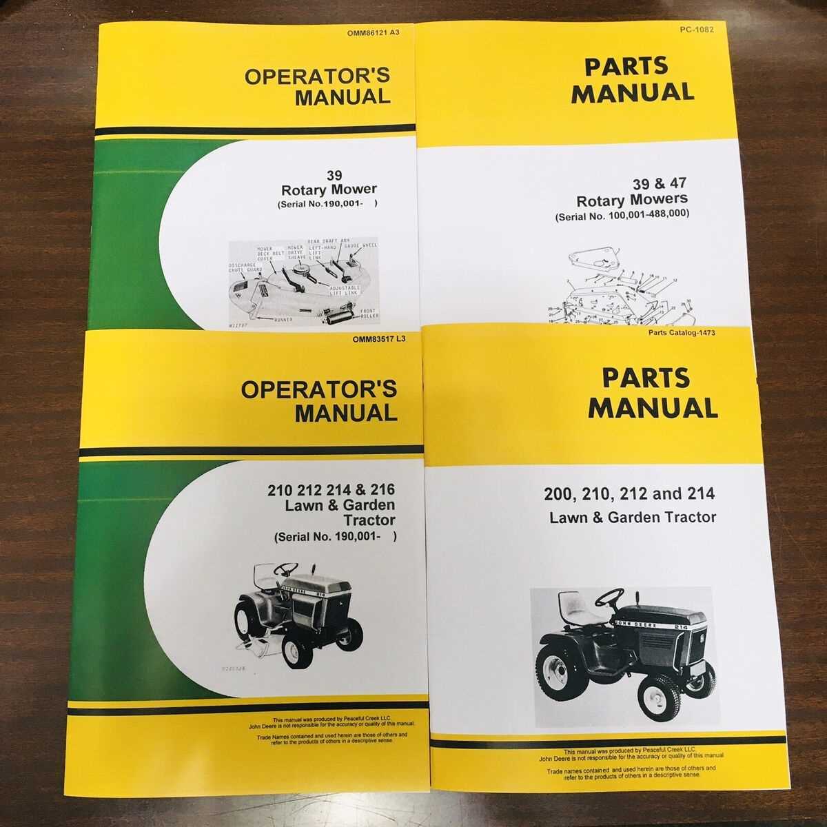 john deere 214 mower deck parts diagram