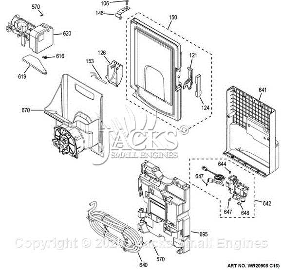 ge freezer parts diagram