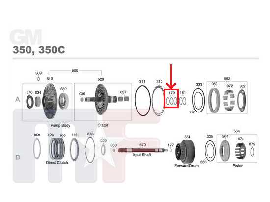 th350 transmission parts diagram