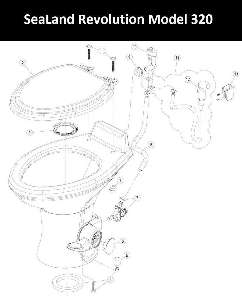 sealand toilet parts diagram