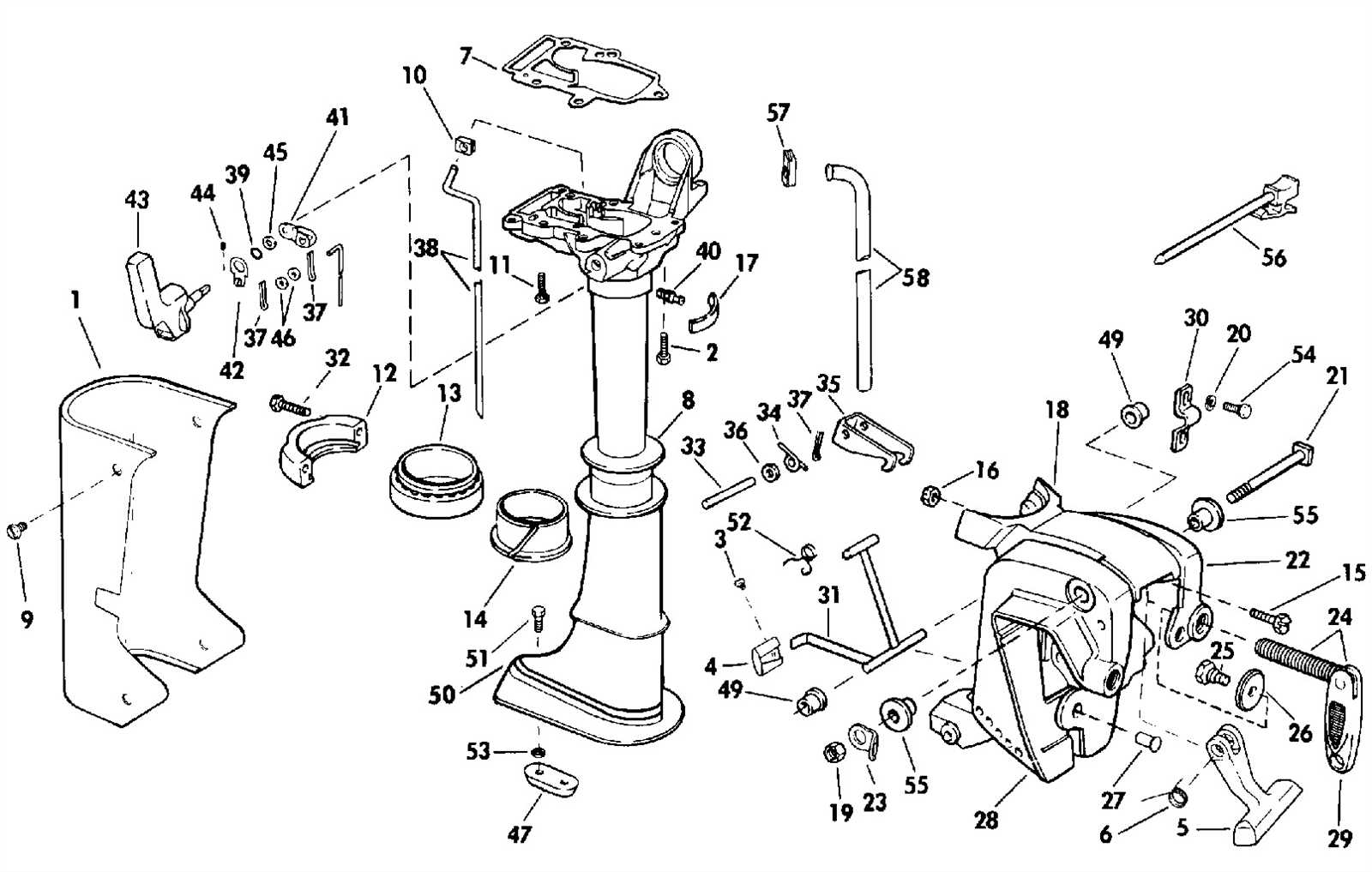 evinrude motor parts diagram