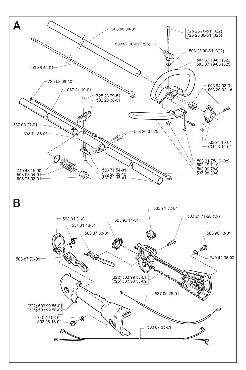 husqvarna 325 lx parts diagram