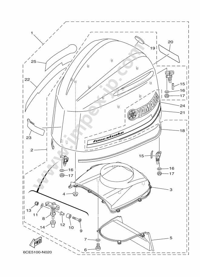 yamaha f250 parts diagram