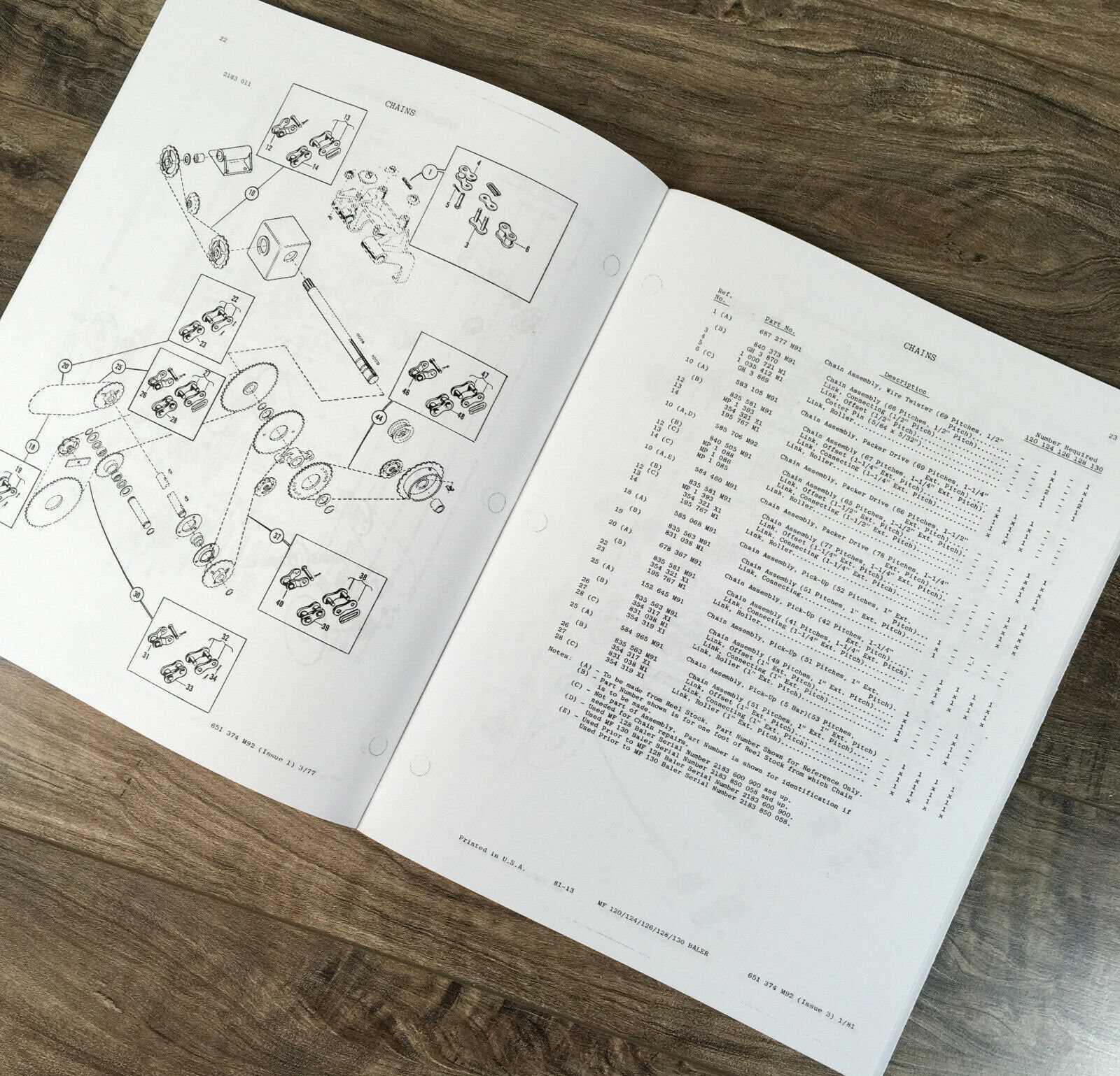 massey ferguson 128 baler parts diagram