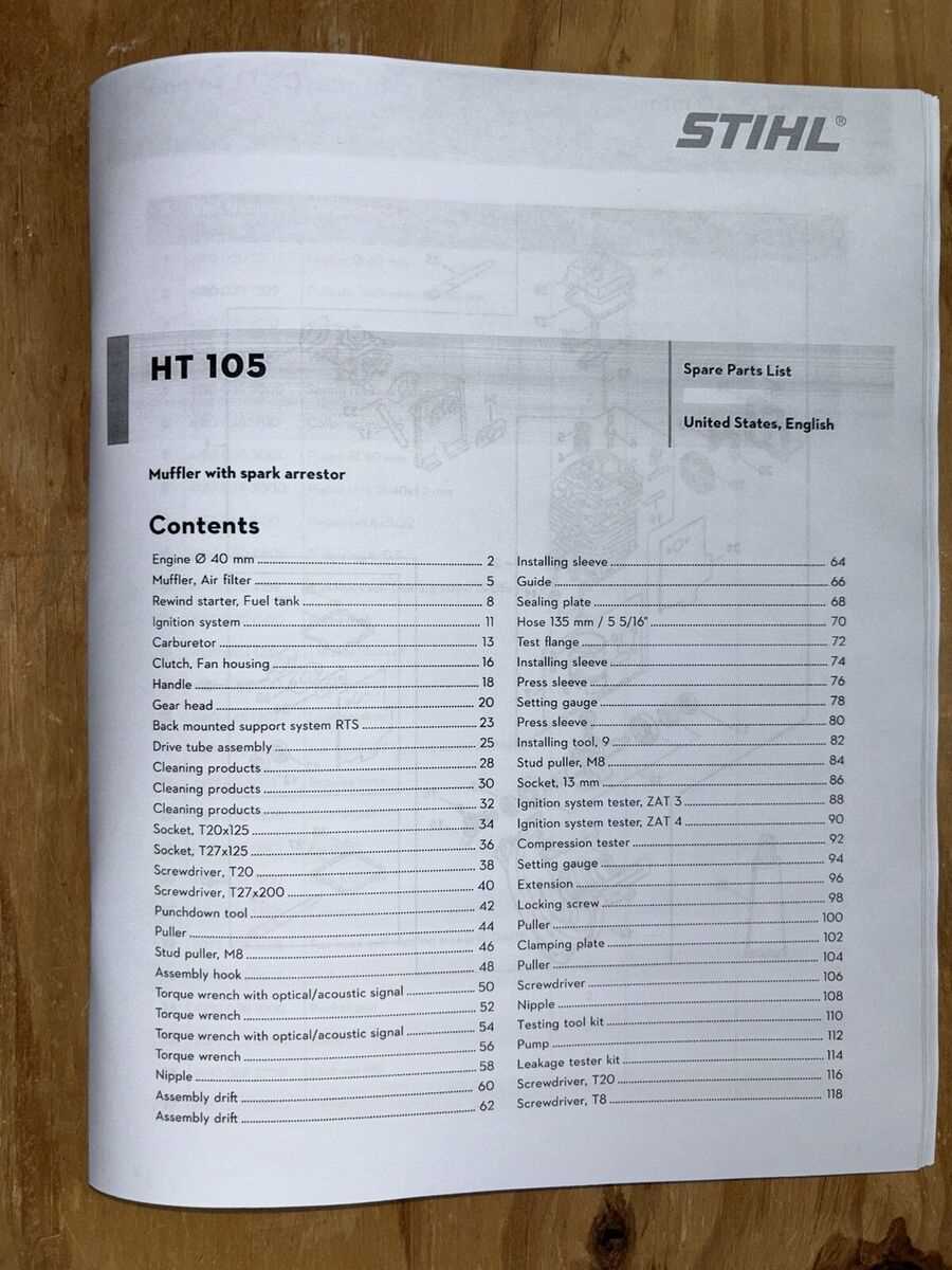 stihl ht75 pole saw parts diagram