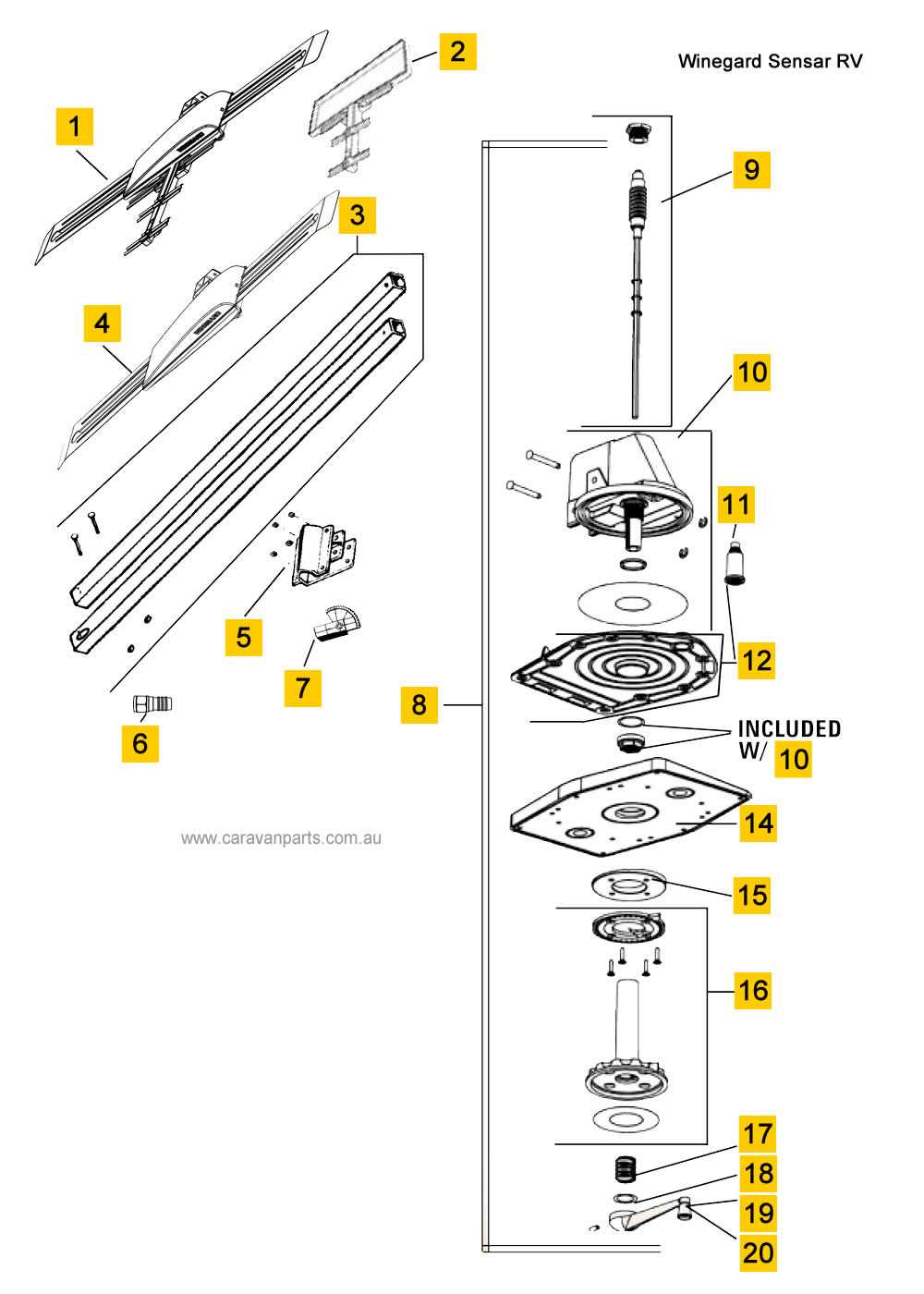 tv parts diagram