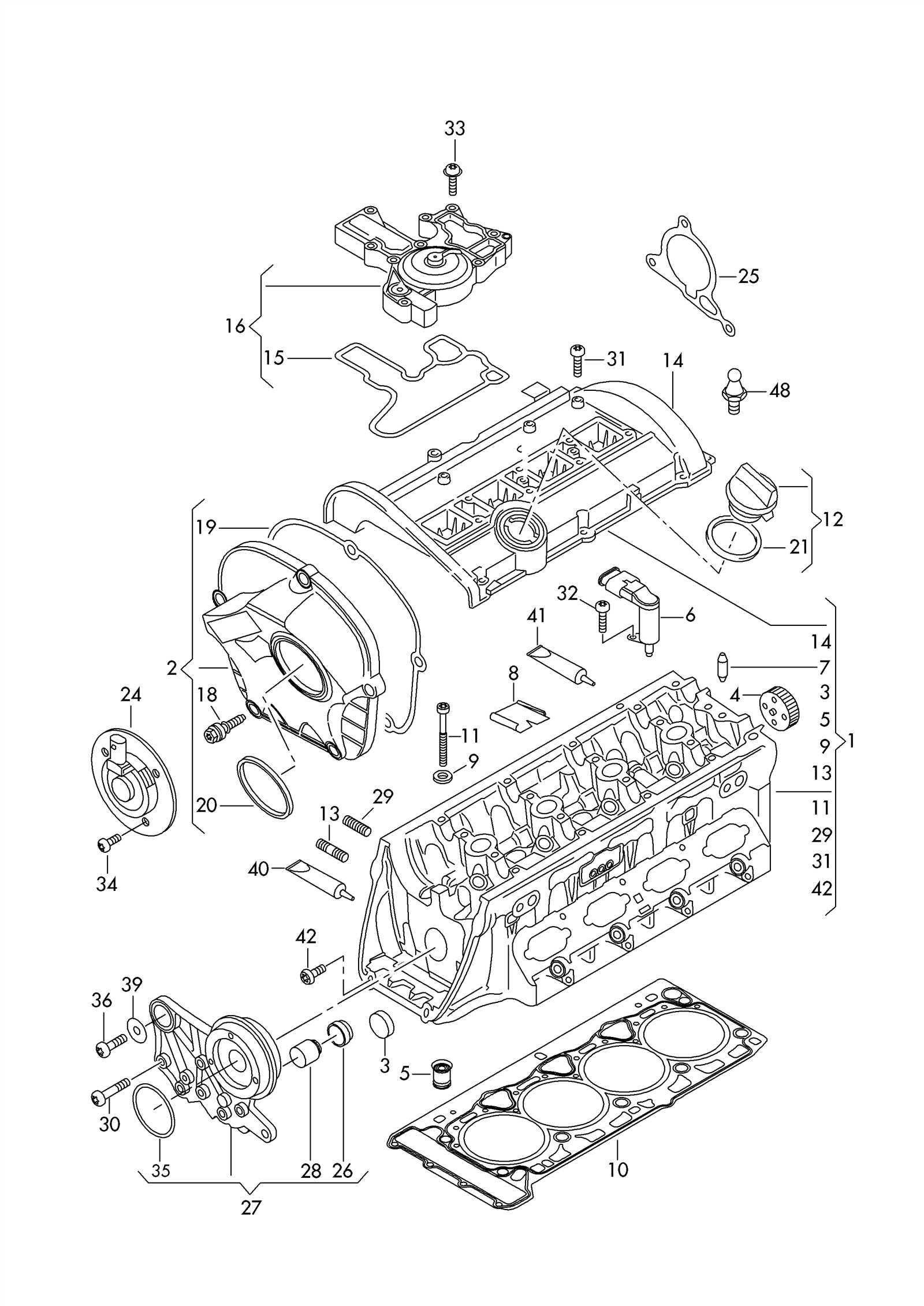 audi engine parts diagram