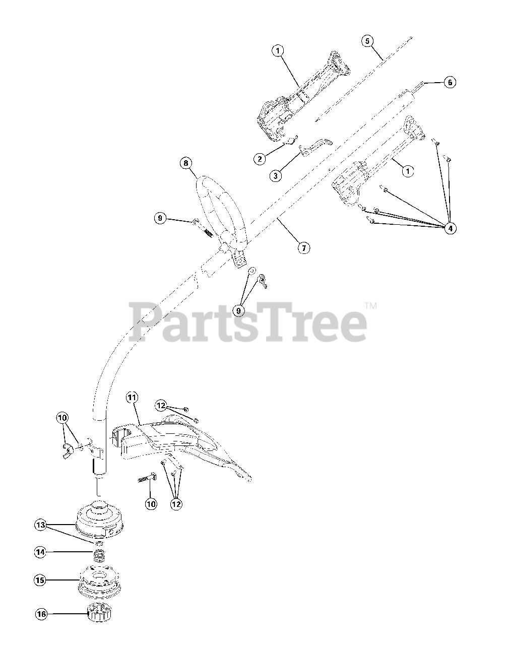 trimmer parts diagram