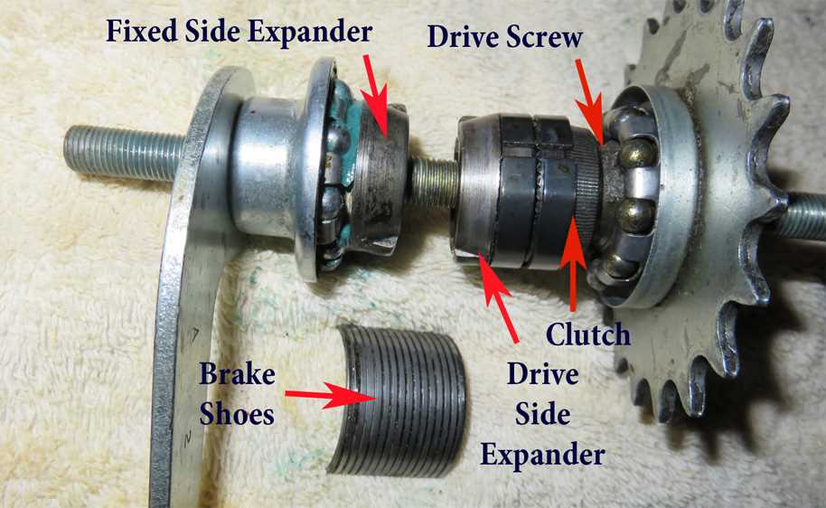 coaster brake parts diagram