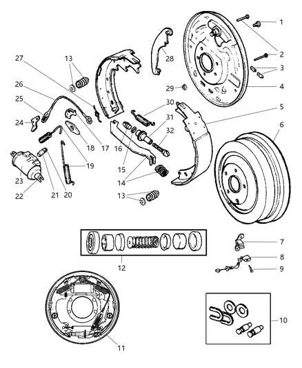 jeep brake parts diagram